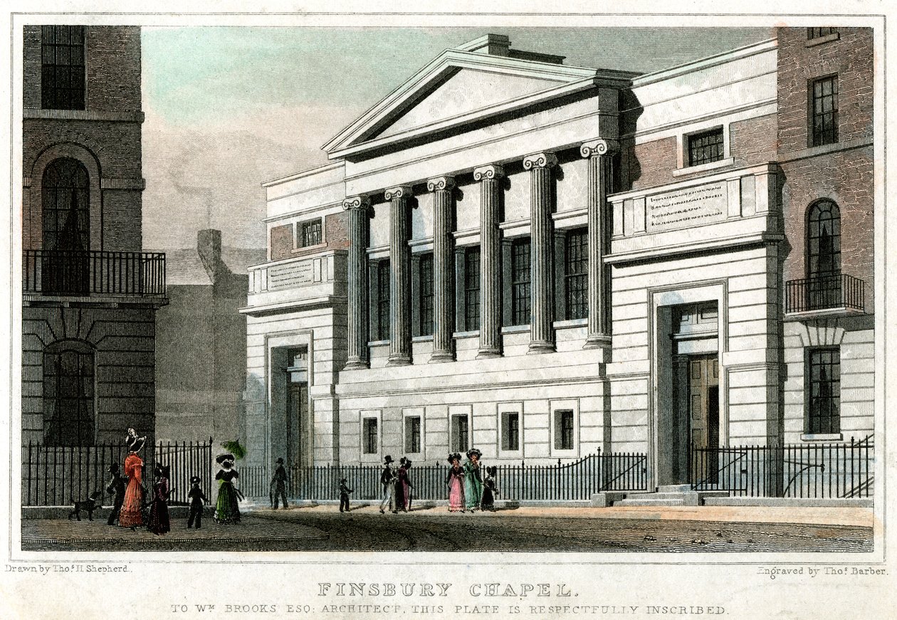 Finsbury Chapel, City of London, 1827. av Thomas Barber