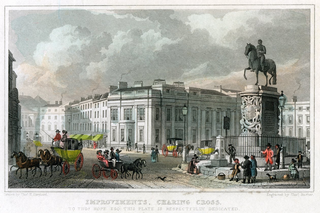Forbedringer, Charing Cross, Westminster, London, 1828. av Thomas Barber