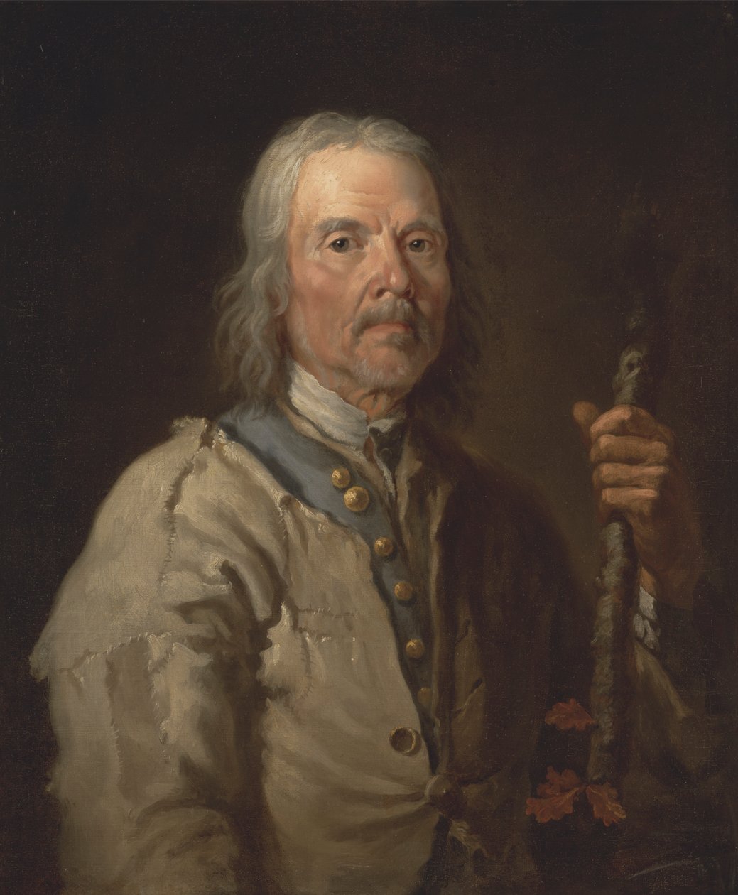 Mann som holder en stav av Thomas Barker