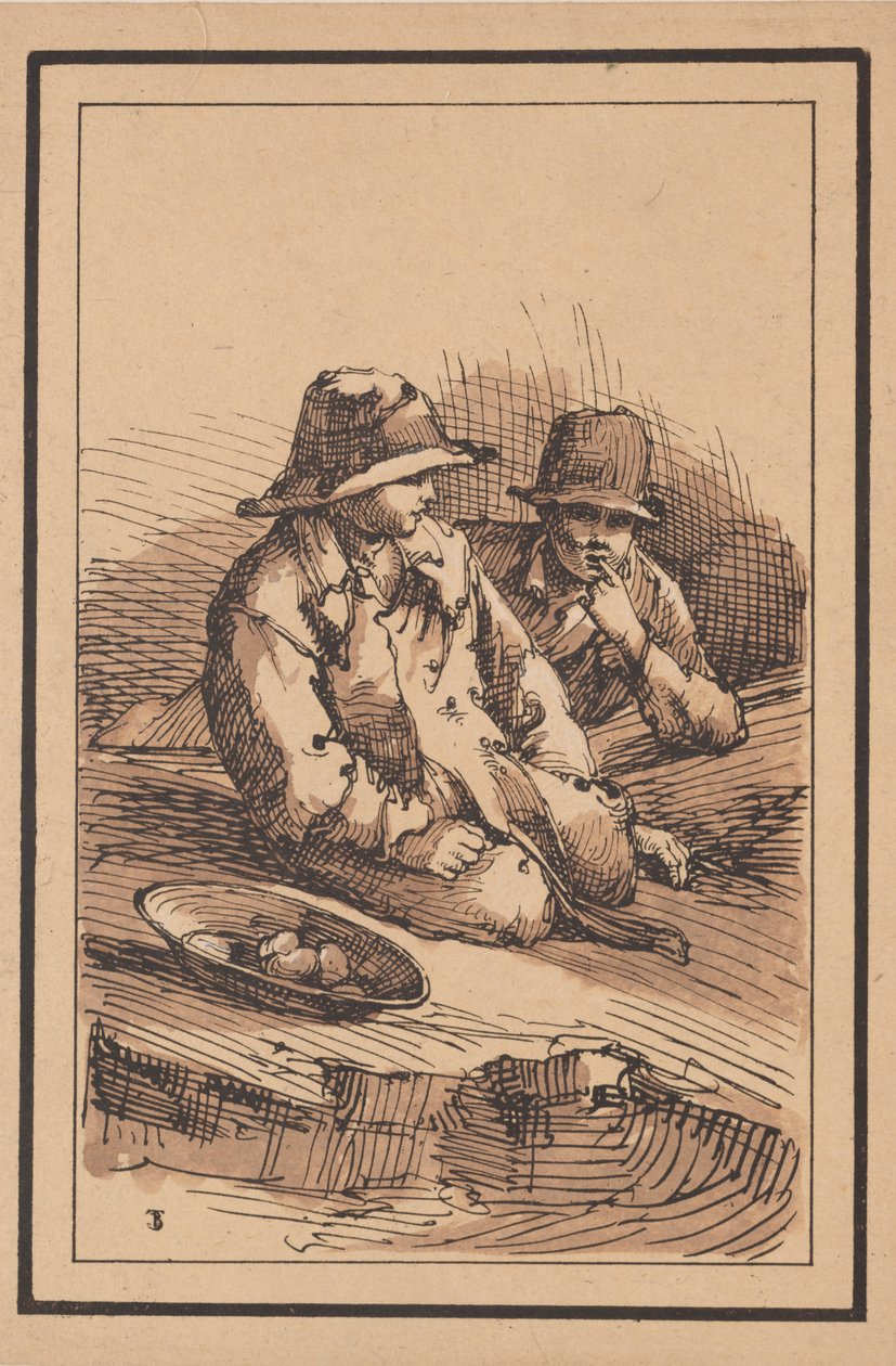 Rustikke figurer: To gutter, 1801. av Thomas Barker