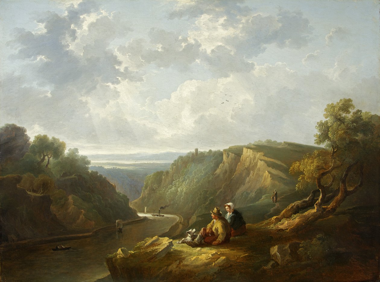 The Avon Gorge (olje på lerret) av Thomas Barker
