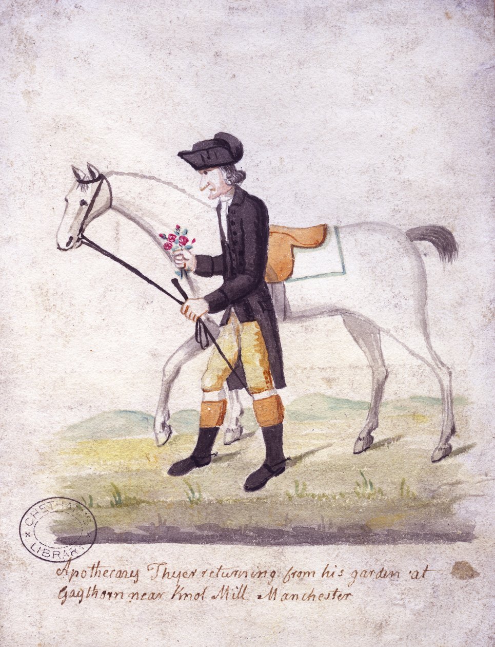 Apothecary Thyer (penn og blekk og wc på papir) av Thomas Barritt