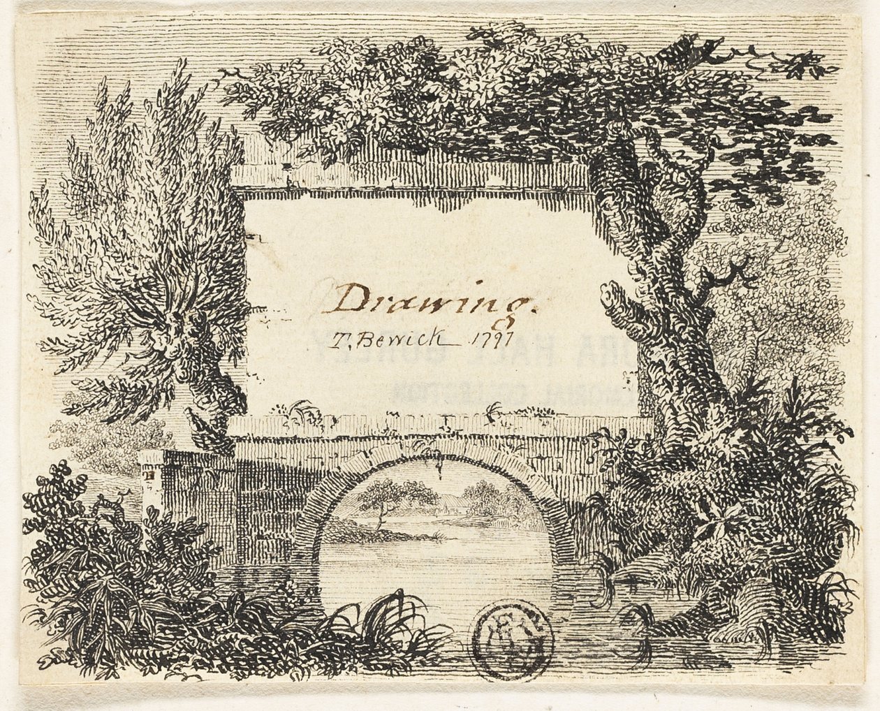 Vignett med brotrær av Thomas Bewick