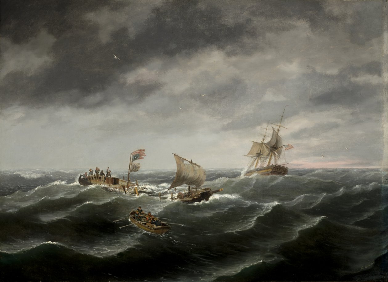 Forliset til skonnerten «John S. Spence» fra Norfolk, Virginia, 2. motiv - redning av de overlevende av Thomas Birch