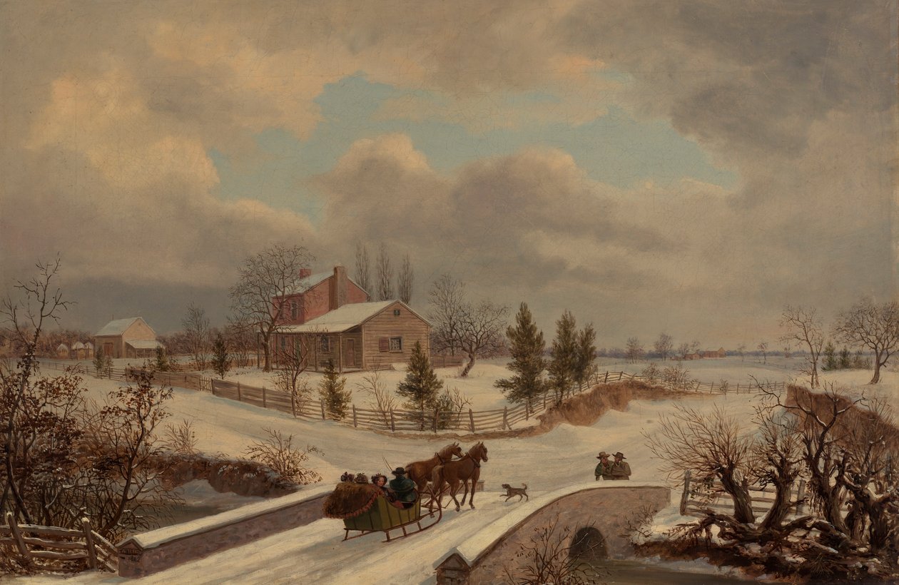 Pennsylvania vinterscene av Thomas Birch