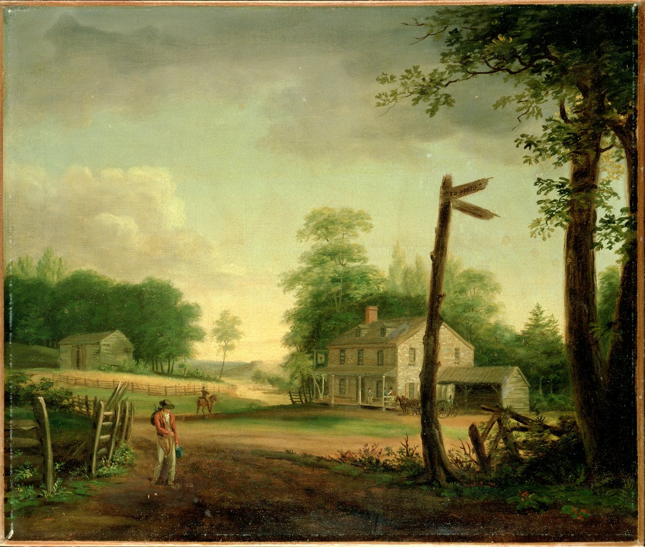 Wayside Inn på vei til Philadelphia av Thomas Birch