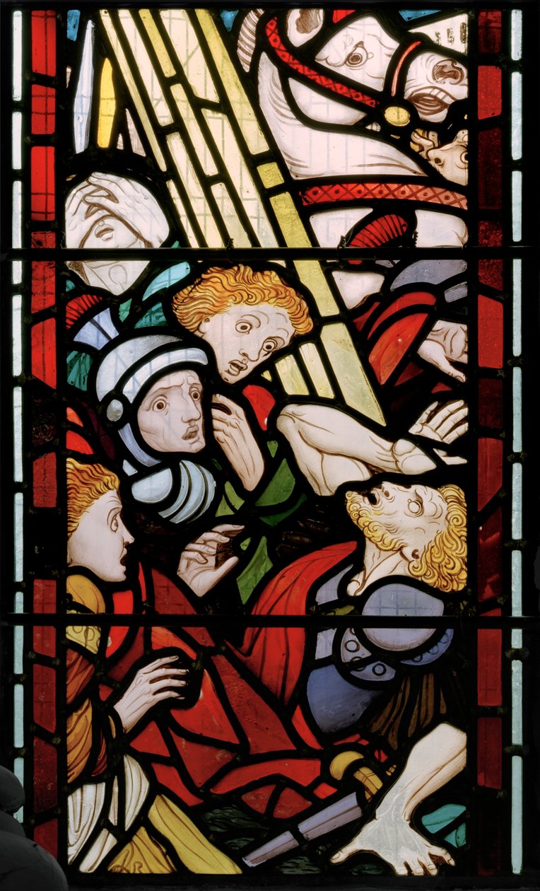 Ye Damned, ca. 1866 (farget glass) av Thomas Boddington