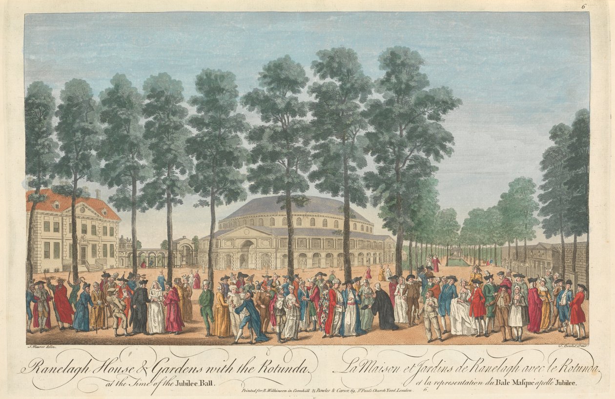 Ranelagh House & Gardens med rotunden på tidspunktet for jubileumsballet av Thomas Bowles