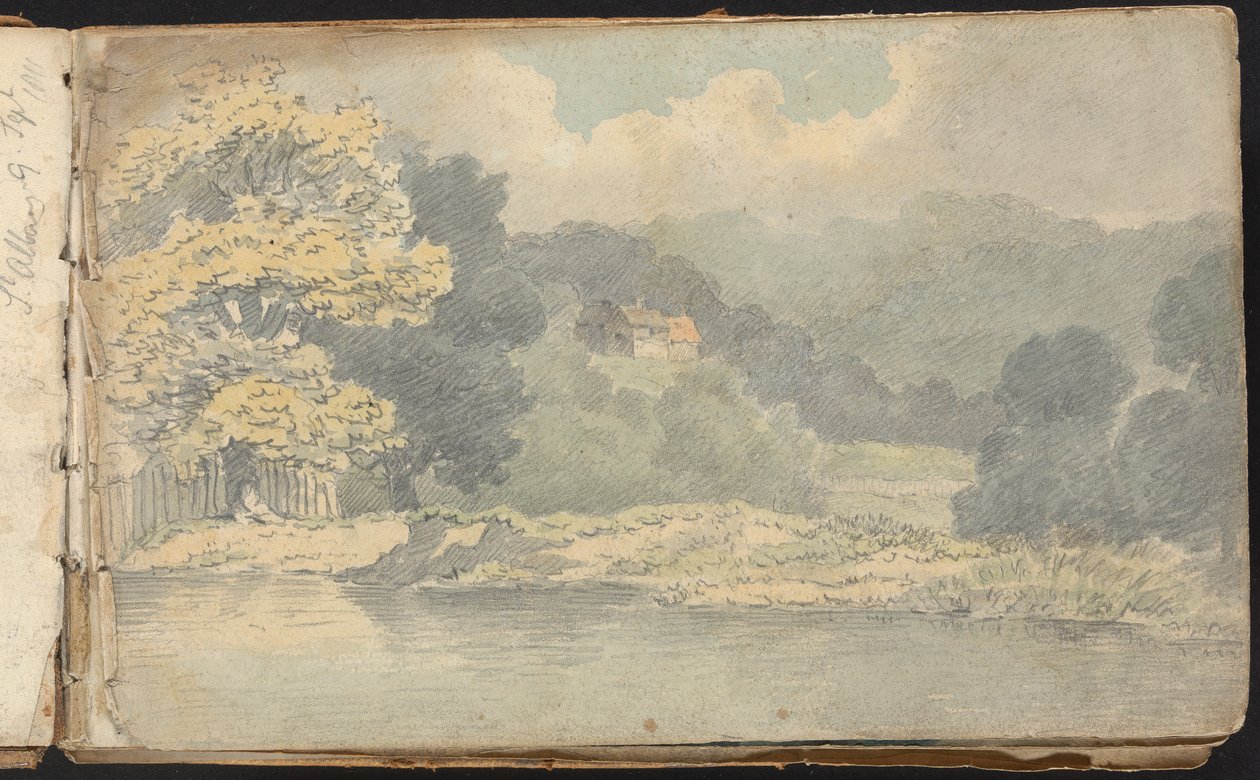 Album of Landscape and Figure Studies: Landscape Scene near St. Albans av Thomas Bradshaw