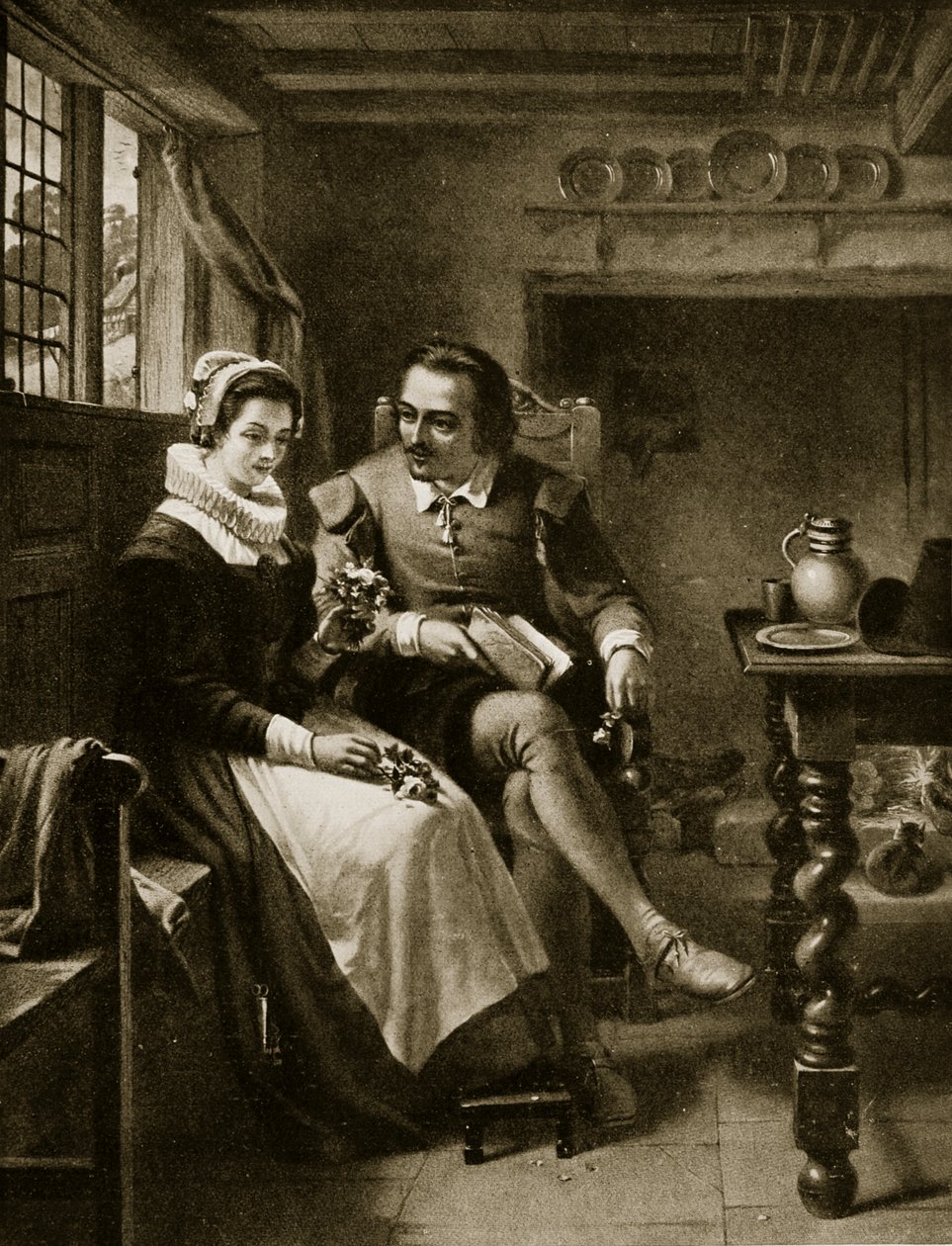 Shakespeares frieri, illustrasjon fra 'Hutchinson's Story of the British Nation', ca. 1923 av Thomas Brooks