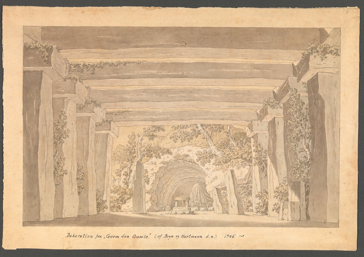 Scene fra "Gorm den gamle" av Boye og Hartmann av Thomas Bruun
