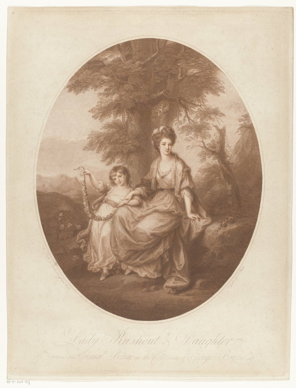 Portrett av Lady Rebecca Northwick og hennes datter Anne Rushout Lady Rushout & Daughter (tittel på objekt) av Thomas Burke