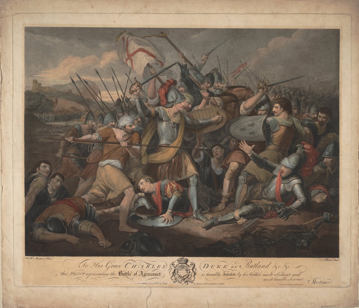 Slaget ved Agincourt 25. oktober 1415, 1783 av Thomas Burke