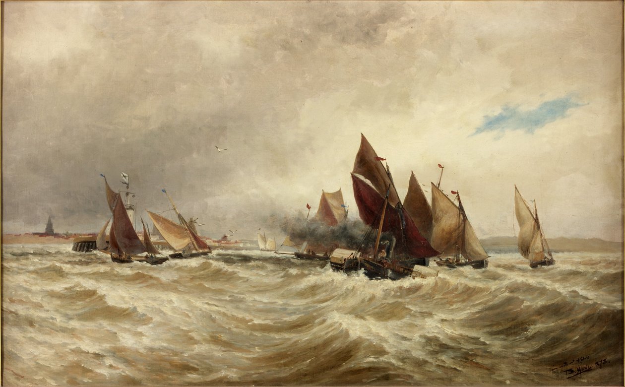 Slepebåter ut av Calais av Thomas Bush Hardy