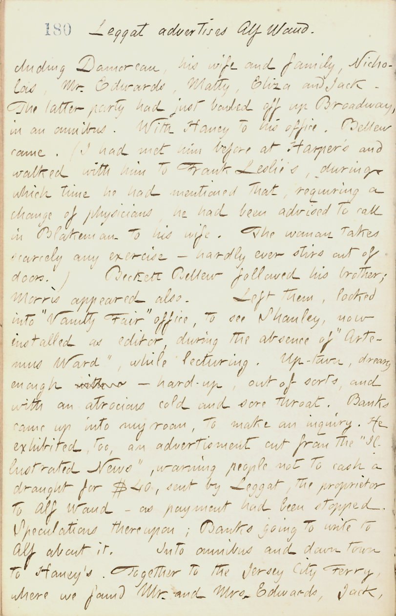 Thomas Butler Gunn Diaries- bind 18, side 198, 29. januar 1862 av Thomas Butler Gunn