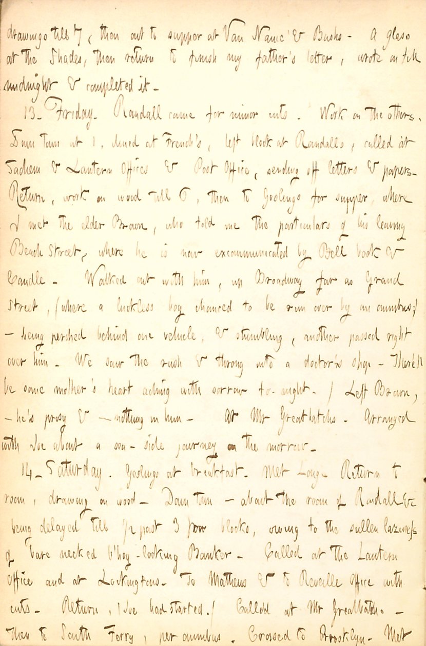 Thomas Butler Gunn Diaries- bind 5, side 16, 12.-14. August 1852 av Thomas Butler Gunn