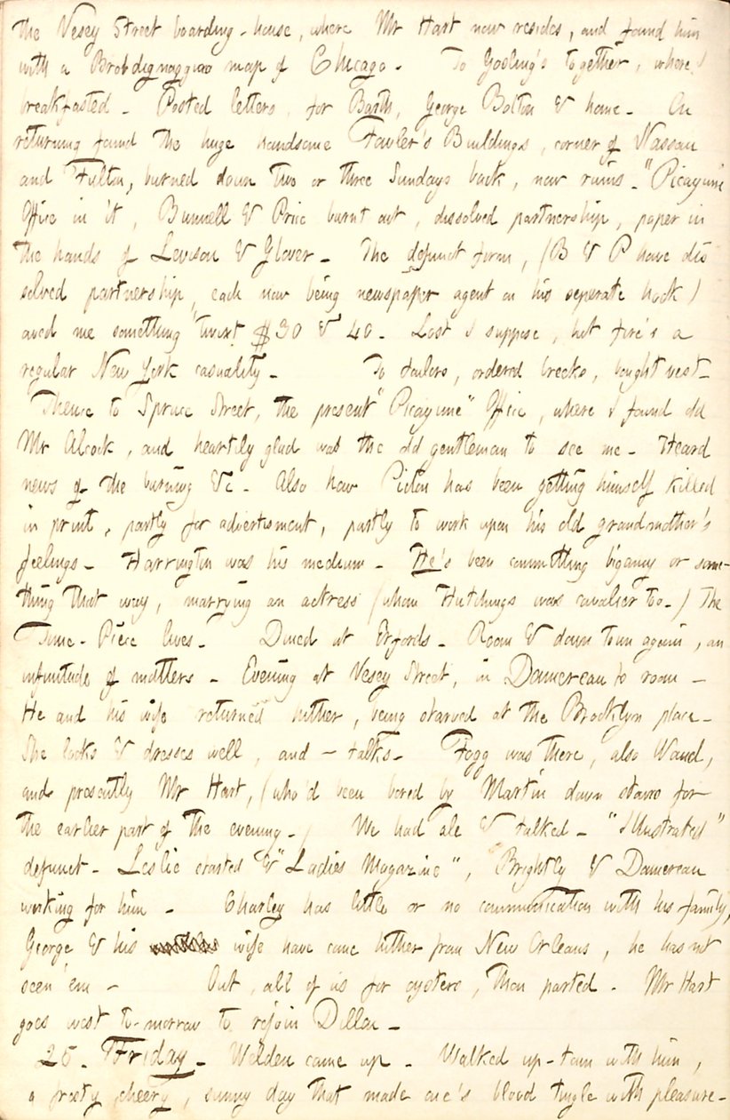 Thomas Butler Gunn Diaries- bind 6, side 206, 24.-25. November 1853 av Thomas Butler Gunn
