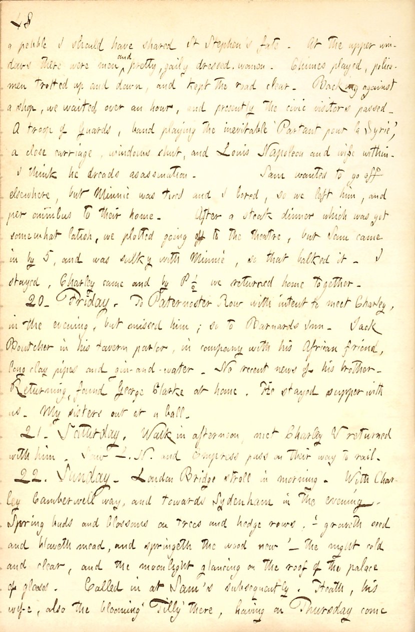 Thomas Butler Gunn Diaries- bind 7, side 54, 19.-22. April 1855 av Thomas Butler Gunn