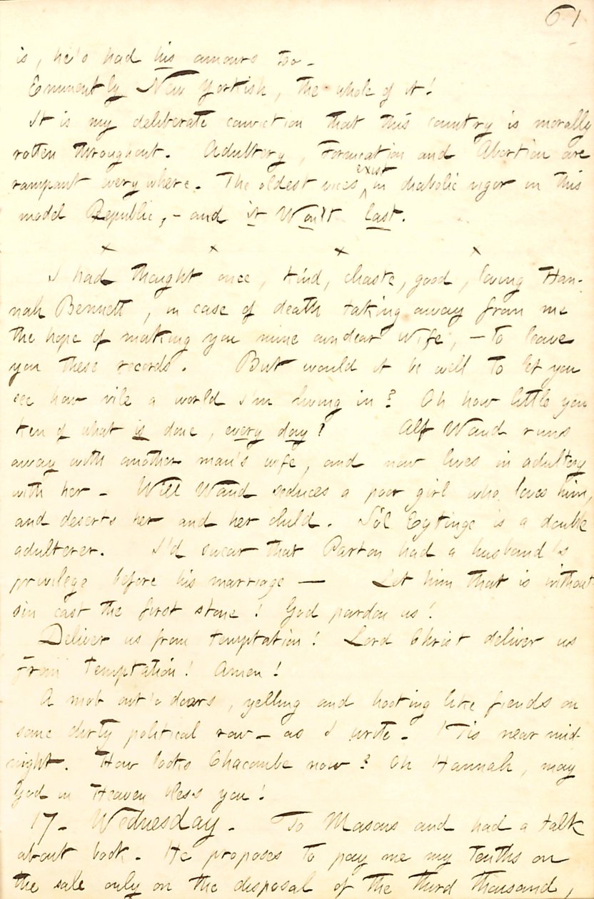 Thomas Butler Gunn Diaries- bind 8, side 68, 16.-17. September 1856 av Thomas Butler Gunn