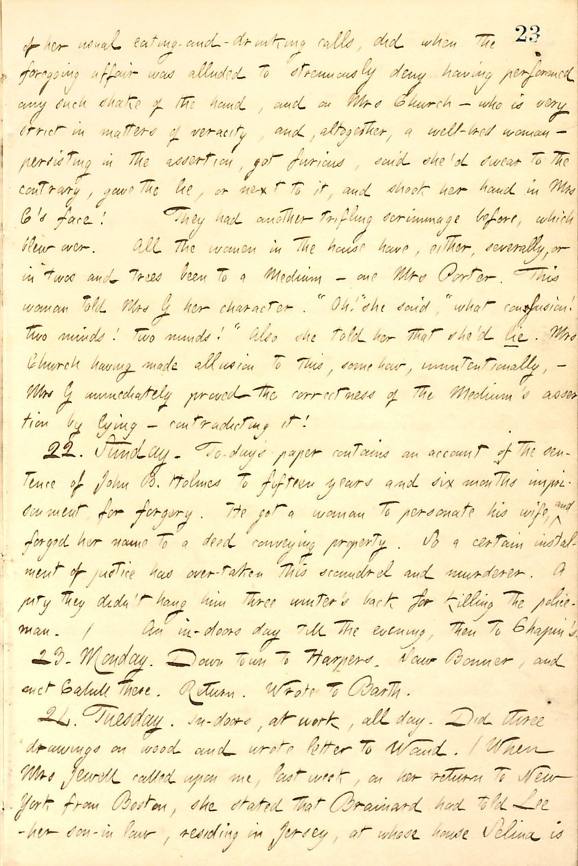 Thomas Butler Gunn Diaries- bind 9, side 32, 21.-24. November 1857 av Thomas Butler Gunn
