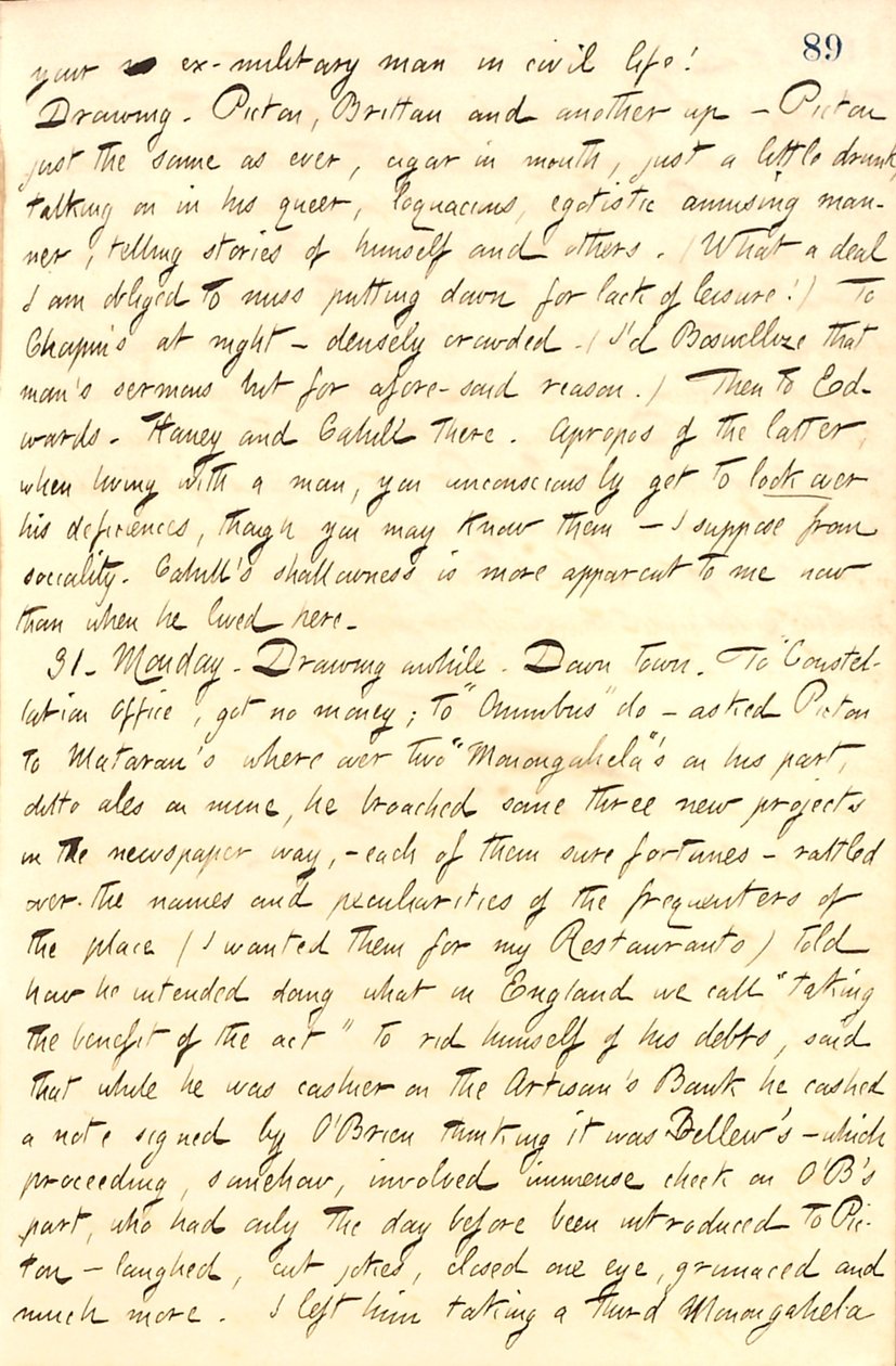 Thomas Butler Gunn Diaries: bind 10, side 101, 30.-31. Januar 1859 av Thomas Butler Gunn
