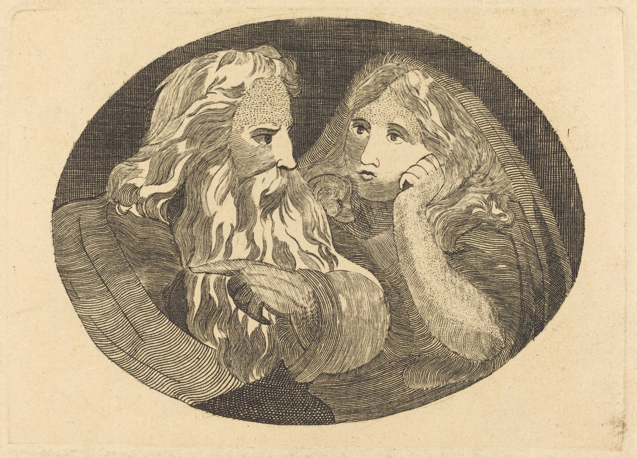 Lear og Cordelia av Thomas Butts, Jr. after William Blake