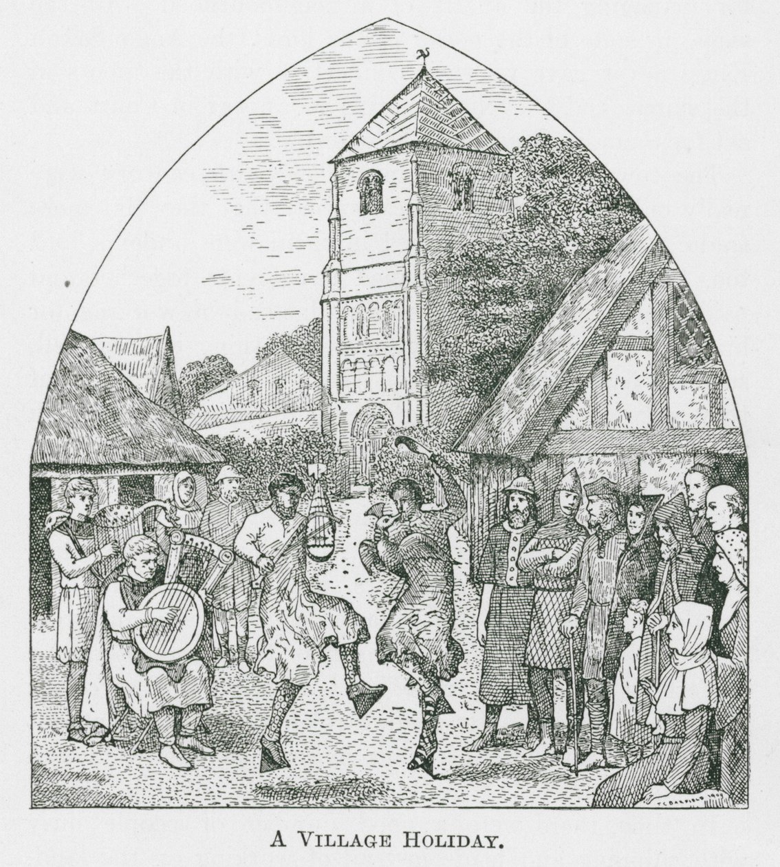 En landsbyferie (lito) av Thomas Charles Barfield