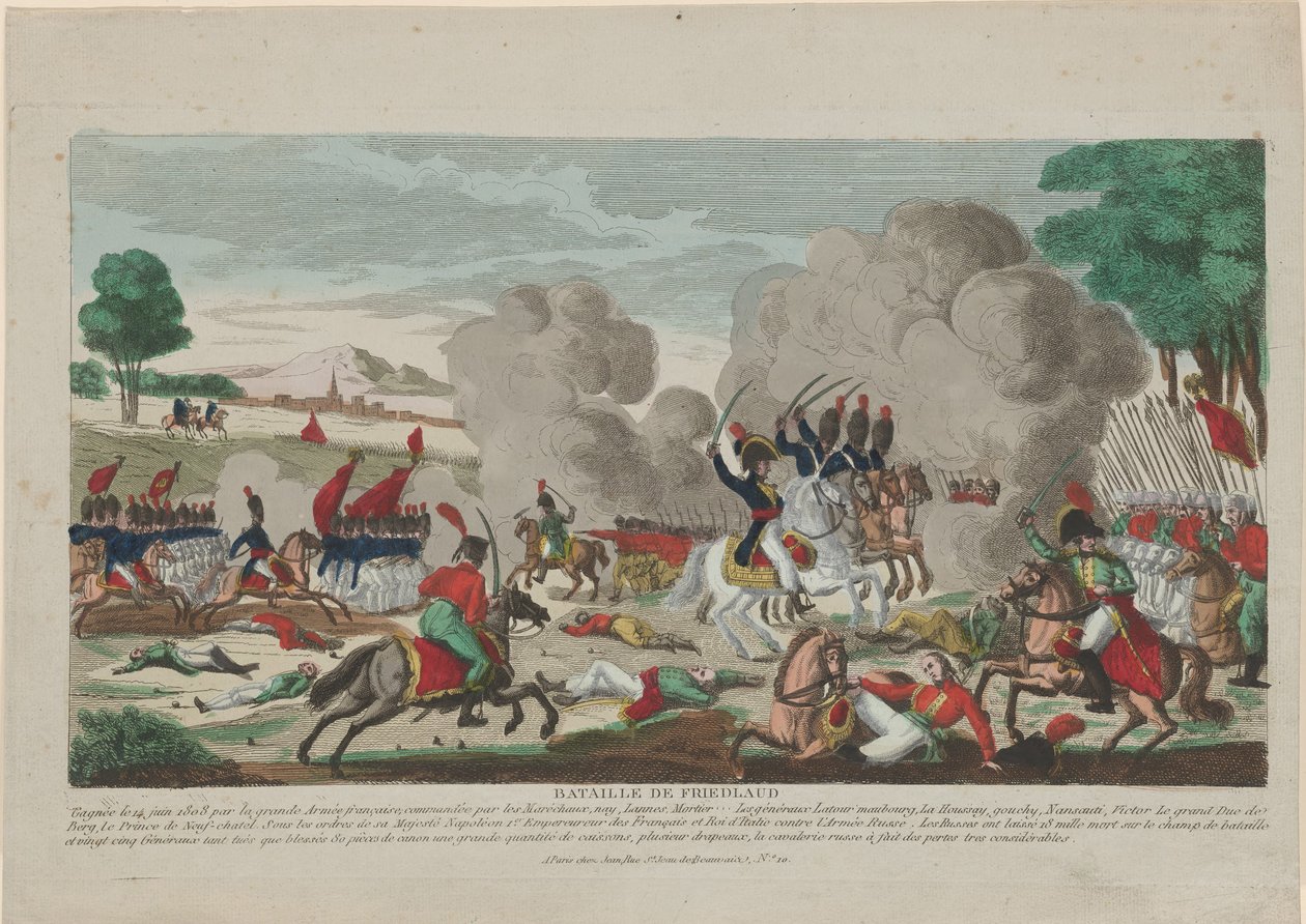 Slaget ved Friedland. En anklage fra den russiske Leib-garden 14. juni 1807, 1808 av Thomas Charles Naudet