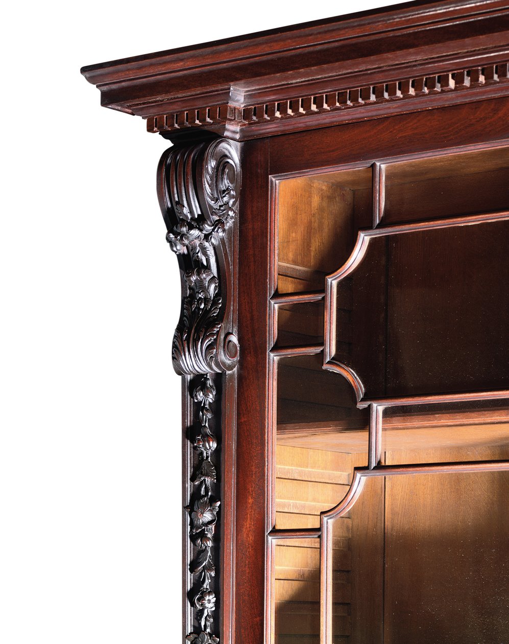 En bokhylle fra George III av Thomas Chippendale
