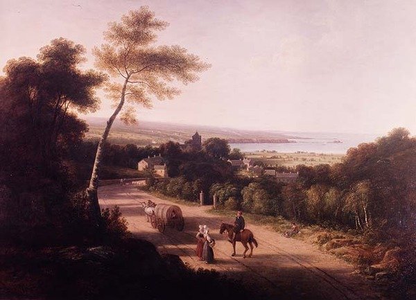 Landskap med bønder nær Napoli av Thomas Christopher Hofland