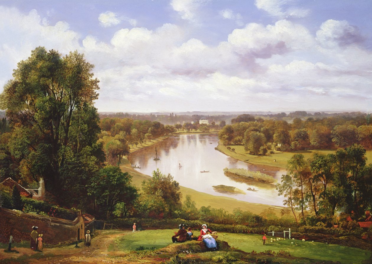 Utsikt over Themsen fra Richmond Hill av Thomas Christopher Hofland