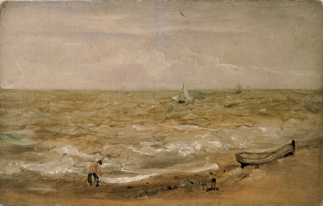 Strandscene, tidlig på 1800-tallet av Thomas Churchyard