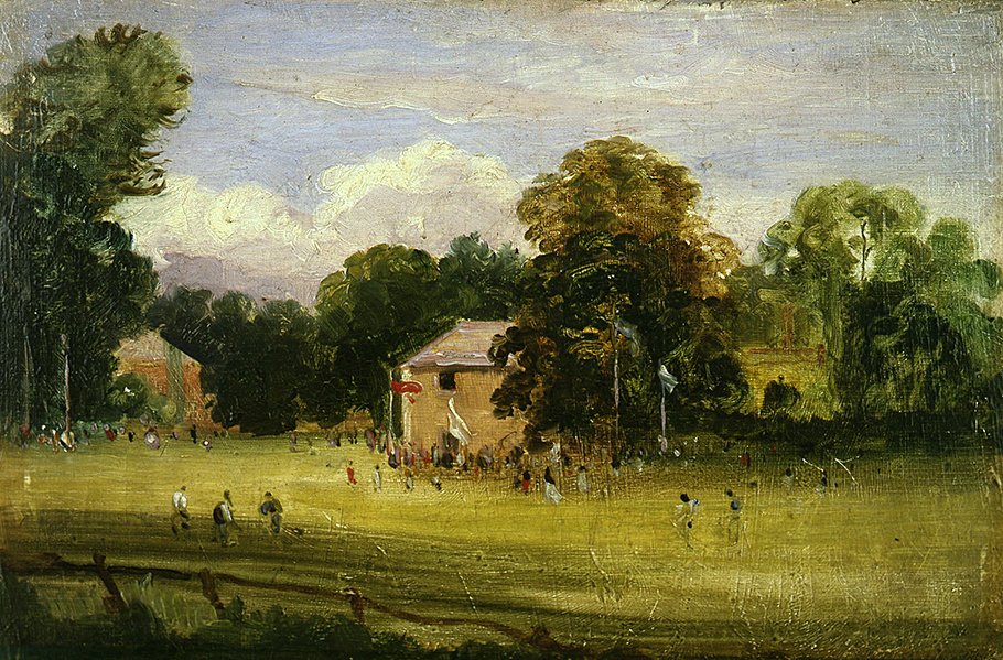 Landsbymessen, Østre Bergholt (olje på panel) av Thomas Churchyard