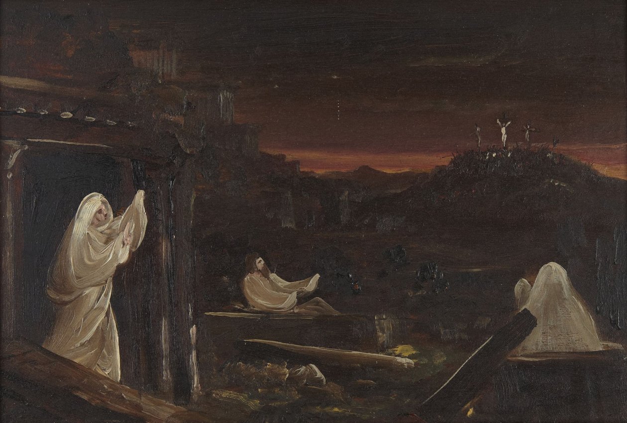Døde som reiser seg fra graver av Thomas Cole