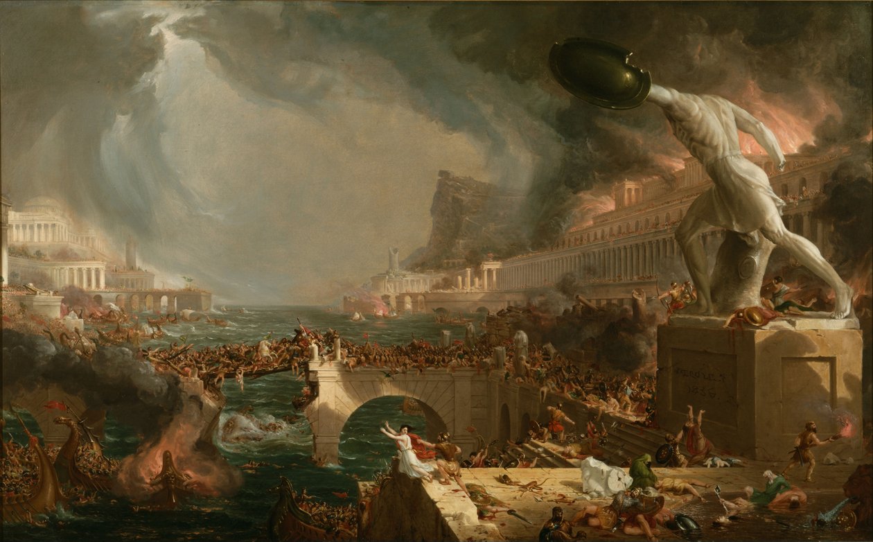Ødeleggelsen av et imperium av Thomas Cole
