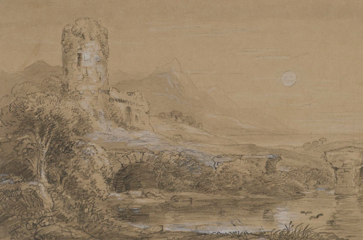 Italiensk landskap av Thomas Cole