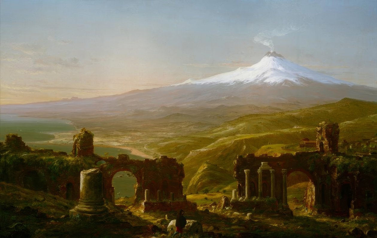 Etna fra Taormina av Thomas Cole