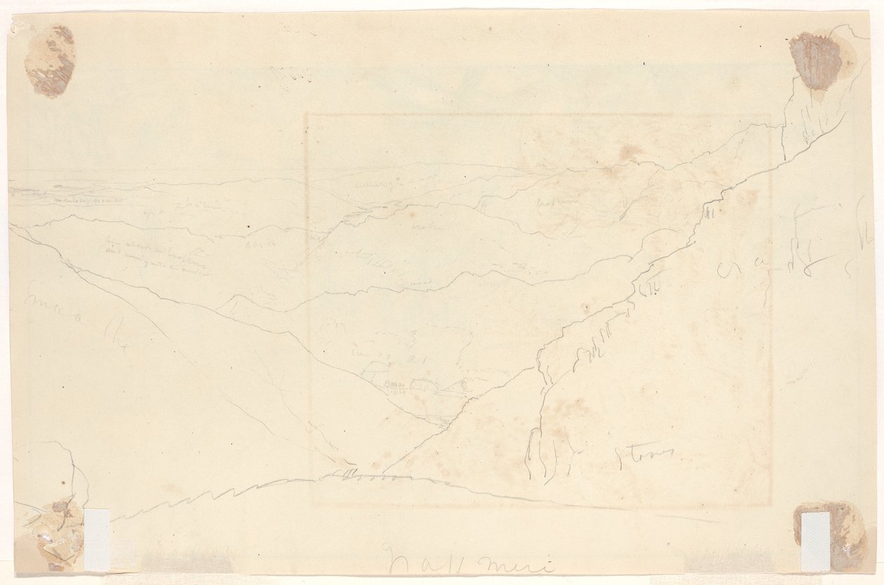 Fjelllandskap [verso] av Thomas Cole