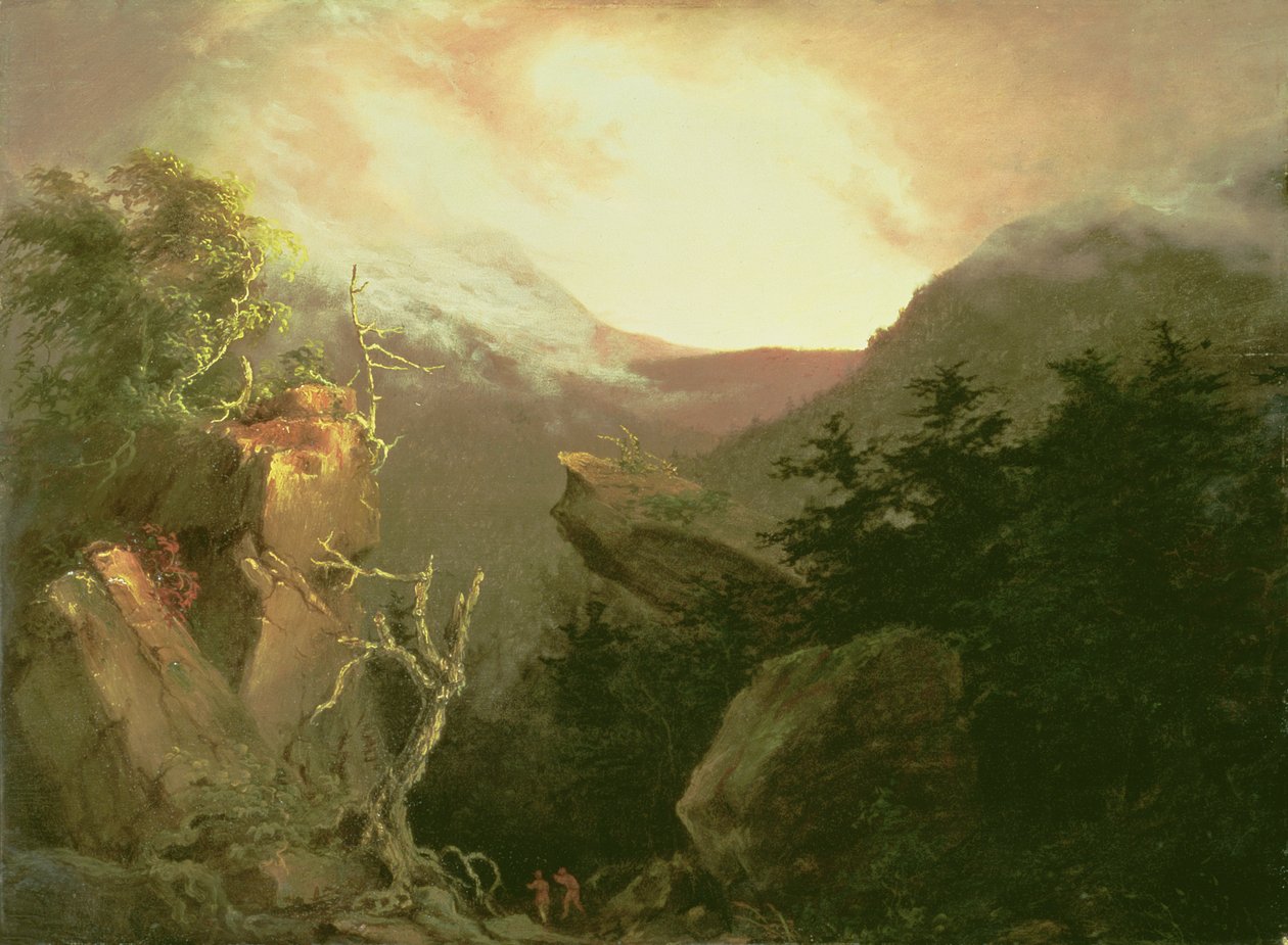 Fjell soloppgang, 1826 av Thomas Cole