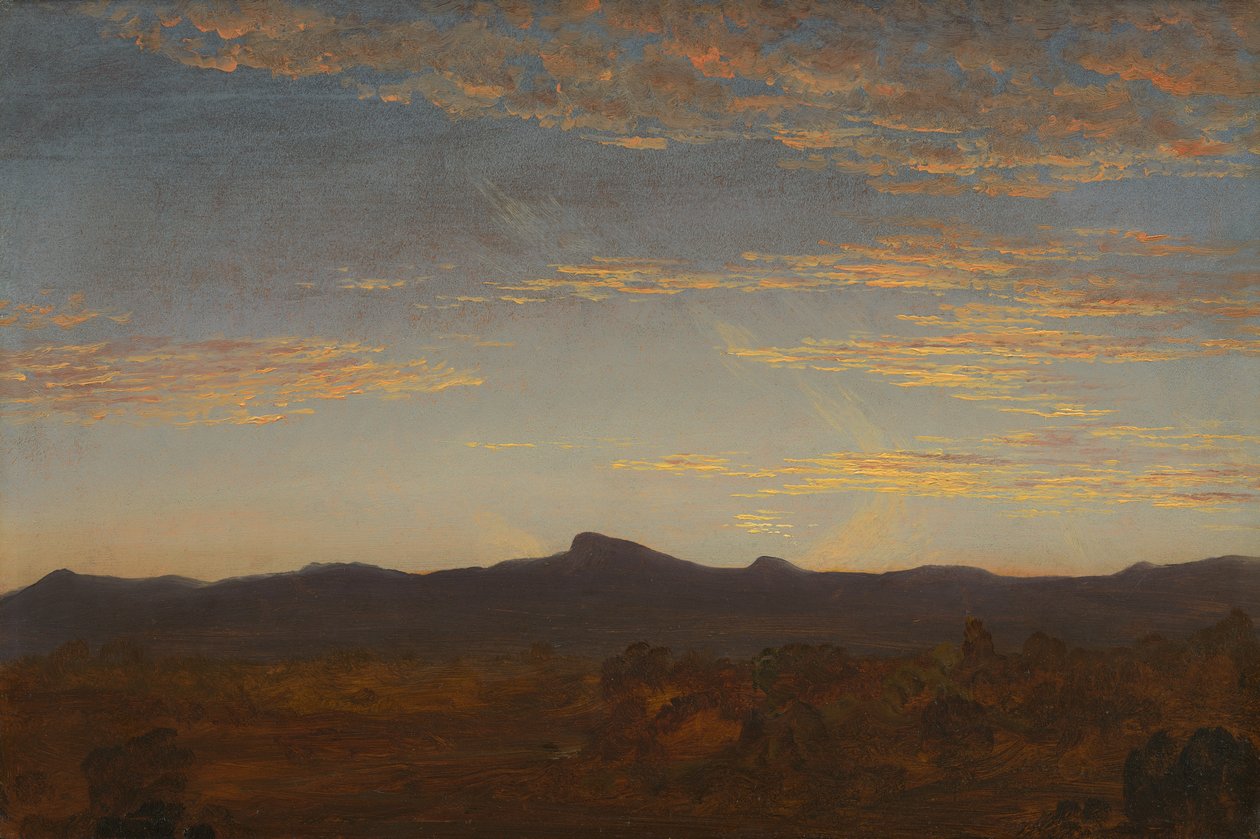 Studie for "Catskill Creek", ca. 1844-5 (olje på tre) av Thomas Cole