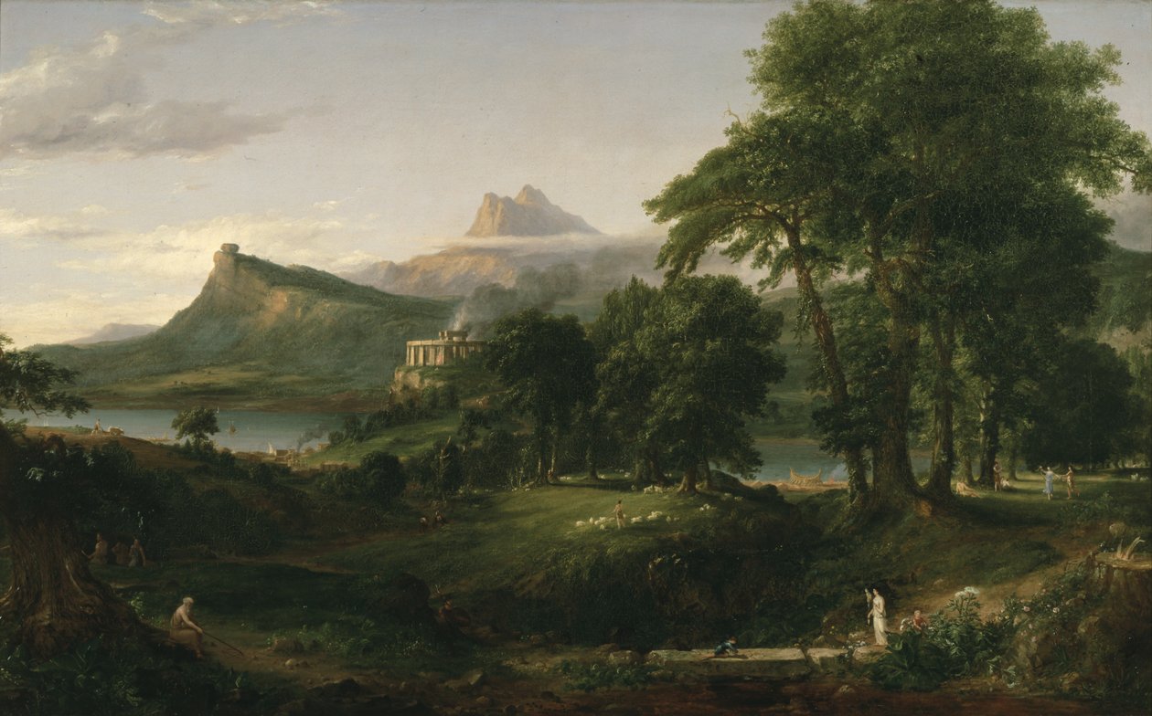 The Course of Empire: The Arcadian or Pastoral State, ca. 1836 (olje på lerret) av Thomas Cole