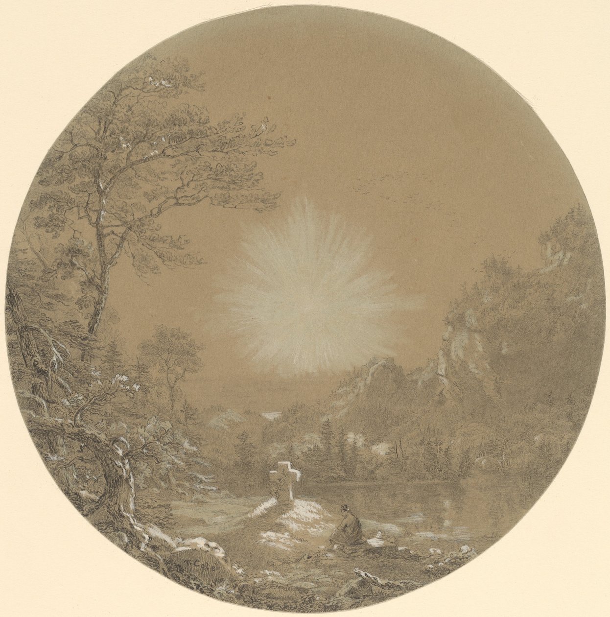 Korset i villmarken av Thomas Cole