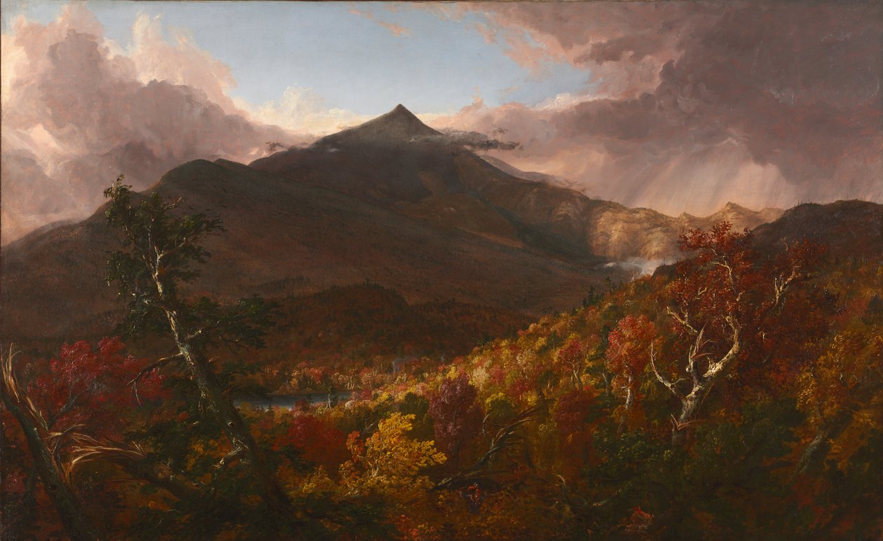 Utsikt over Schroon Mountain, Essex County, New York, After a Storm, 1838. av Thomas Cole