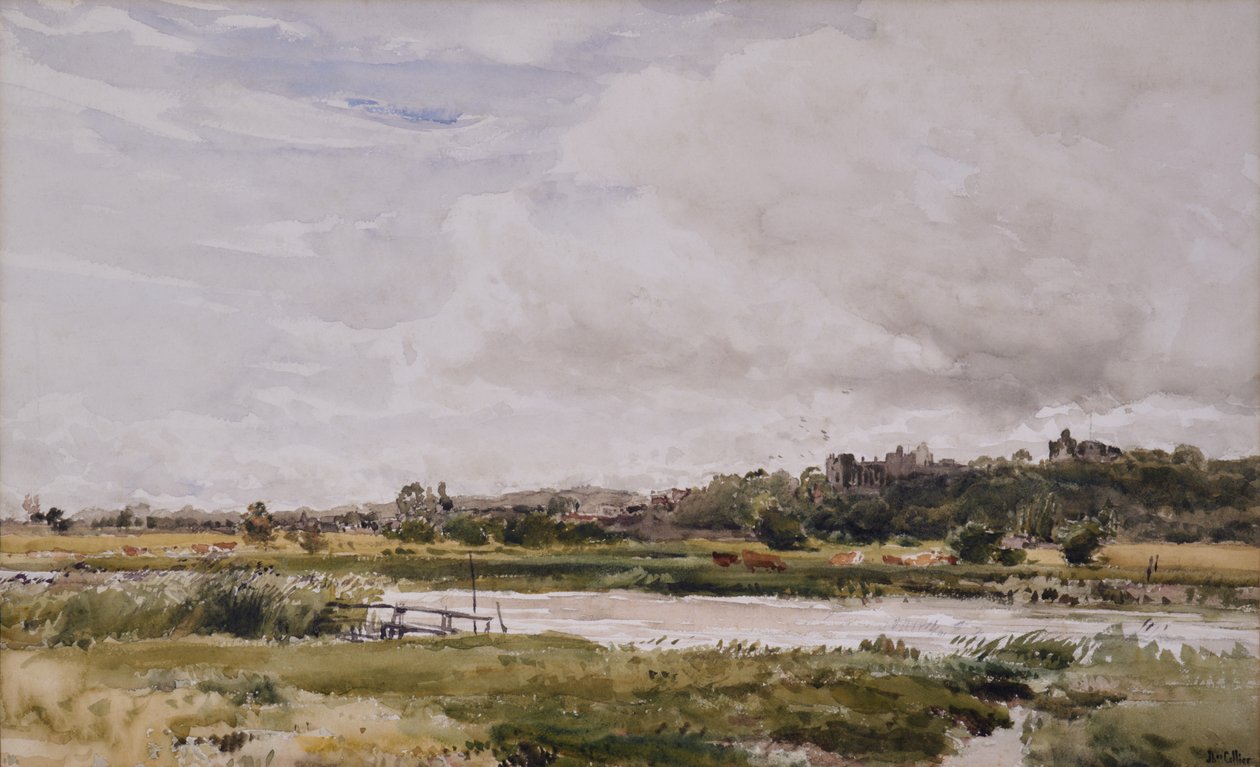 Landskap, elv i forgrunnen av Thomas Collier