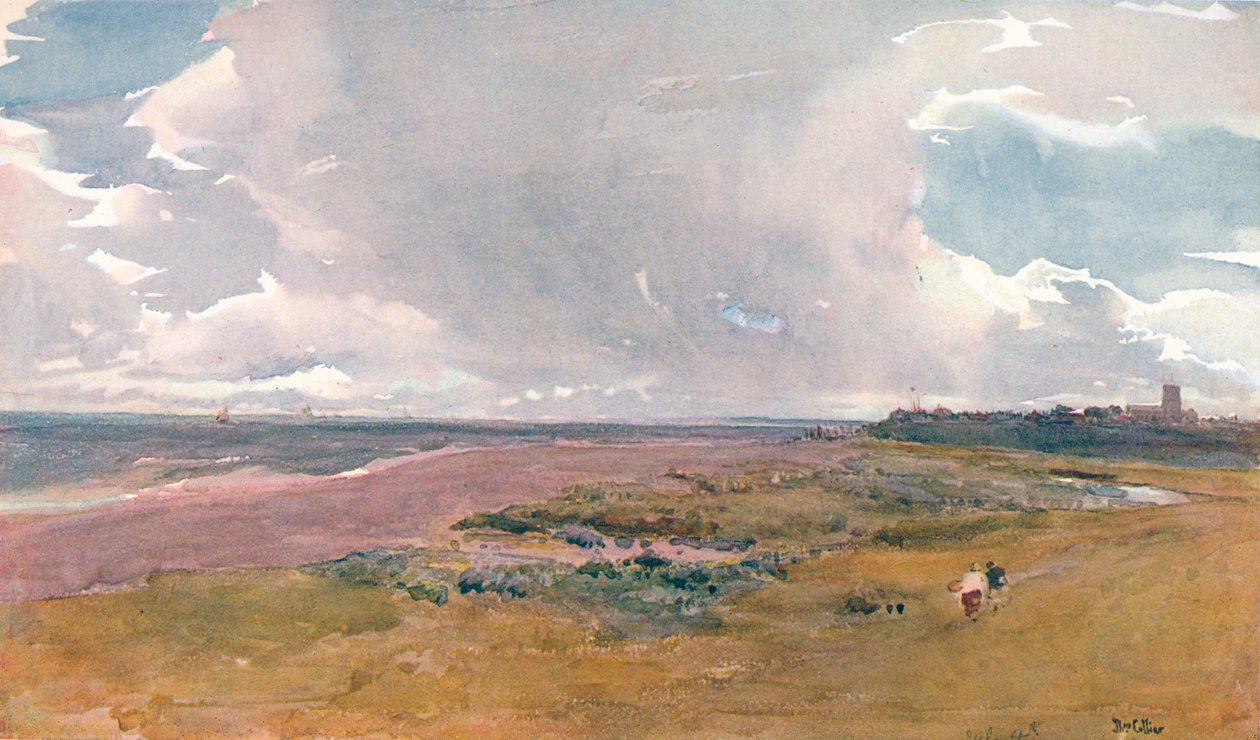 Southwold fra stranden, c1860-1890, 1906. av Thomas Collier