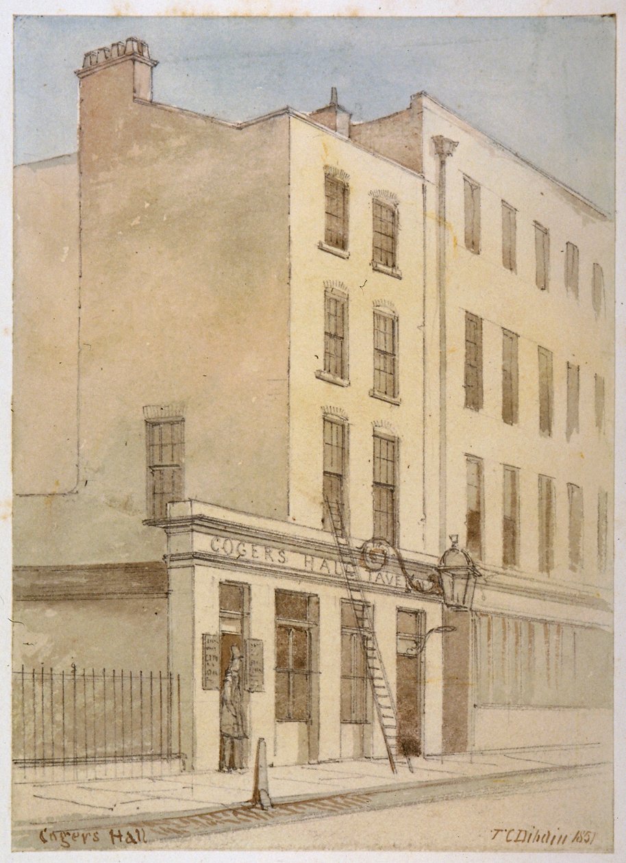 Bride Lane, City of London, 1851 av Thomas Colman Dibdin