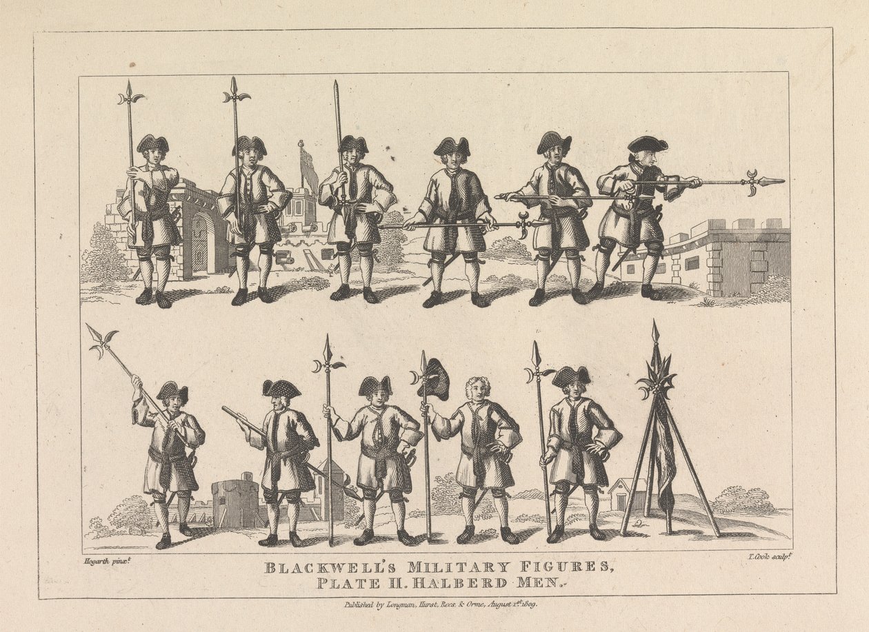 Blackwells militærfigurer, Plate II, Halberd Men av Thomas Cook