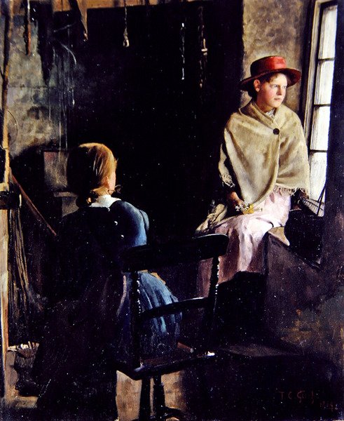 A Cottage Interior, Newlyn (1884 (olje på lerret) av Thomas Cooper Gotch