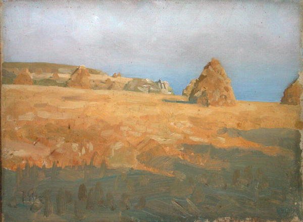 Golden Grain (olje om bord) av Thomas Cooper Gotch