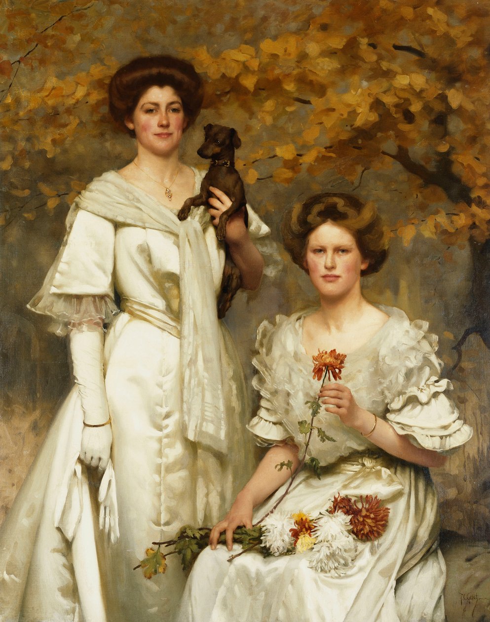 Hilda og Margaret, døtre av professor Sir Edward Poulton, FRS, ca. 1905 av Thomas Cooper Gotch